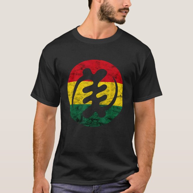 Gye Nyame Adinkra Symbol Ghana Flag West African S T-Shirt (Vorderseite)