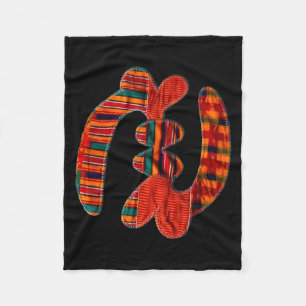 Gye Nyame - Afrikanisches Kente-Stoff-Symbol Ghana Fleecedecke