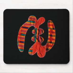 Gye Nyame - Afrikanisches Kente-Stoffsymbol Ghana Mousepad