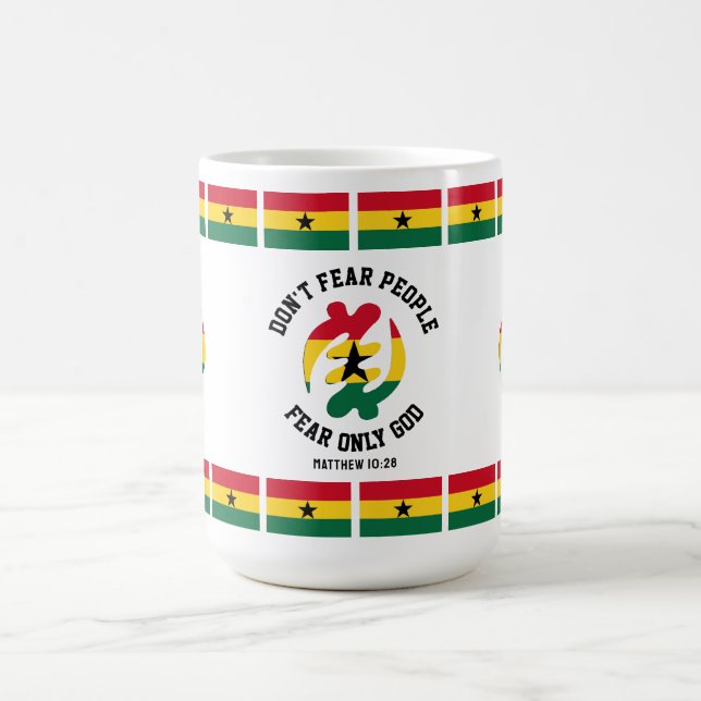 Gye Nyame FEAR NUR GOD Christlich Ghana Kaffeetasse (Mittel)