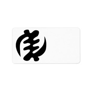 Gye Nyame Gott ist das höchste Adinkra-Symbol Adressaufkleber