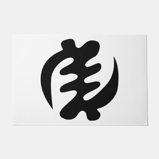 Gye Nyame | Gott ist das höchste Adinkra-Symbol Fußmatte (Vorderseite)