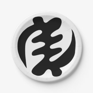 Gye Nyame Gott ist das höchste Adinkra-Symbol Pappteller
