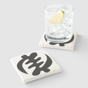 Gye Nyame Gott ist höchstes Adinkra-Symbol Steinuntersetzer