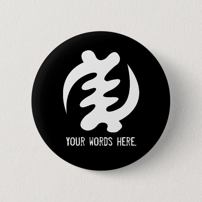 Gye Nyame | Gott ist Oberstes Symbol Button (Vorderseite)