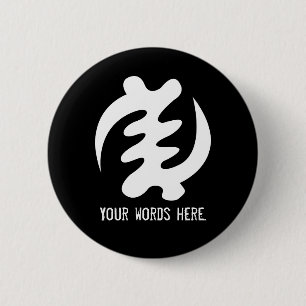 Gye Nyame Gott ist Oberstes Symbol Button