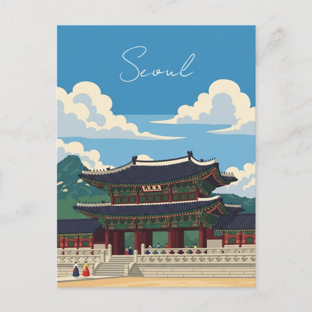 Gyeongbokgung in Seoul, Südkorea Postkarte (Vorderseite)