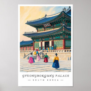 Gyeongbokgung-Palast Korea Wandkunst, Seoul Poster