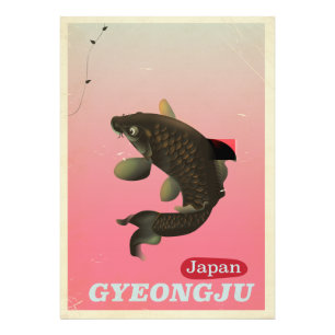 Gyeongju Korea Vintages Reiseplakat Fotodruck