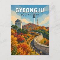 Gyeongju Südkorea Illustration Reise Kunst