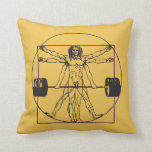 Gym Barbell Deadlift - Vitruvian Man Kissen<br><div class="desc">Ein Spin auf Leonardo Da Vincis Vitruvianischer Mann,  mit dem Totschlag.</div>
