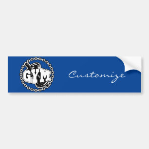 Gym Barbell Logo Thunder_Cove Autoaufkleber