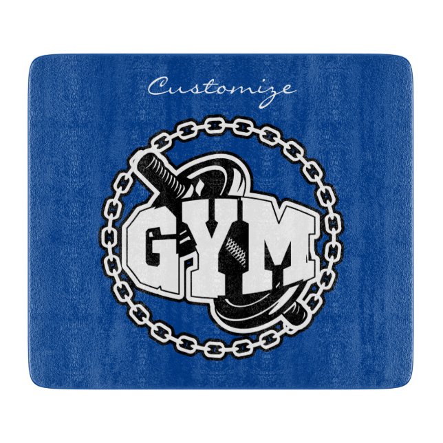 Gym Barbell Logo Thunder_Cove Schneidebrett (Vorderseite)