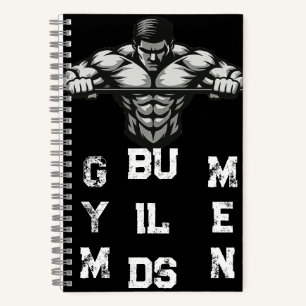 Gym Beast Notebook Veiny Dumbell Grip Cover Notizbuch