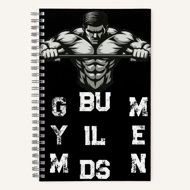Gym Beast Notebook Veiny Dumbell Grip Cover Notizbuch (Vorderseite)