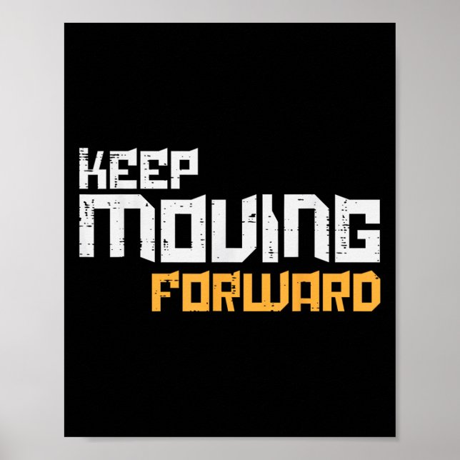 Gym Behalte Forward Workout Fitness Motivation Poster (Vorne)