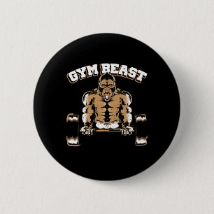 Gym-Biest Gorilla Gewichtheben Bodybuilding Workou Button