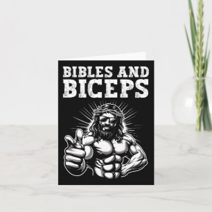 Gym Bodybuilding Fitness Spaß Bibeln und Biceps J Karte