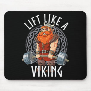 Gym Bodybuilding Hebe wie ein Wikinger  Mousepad
