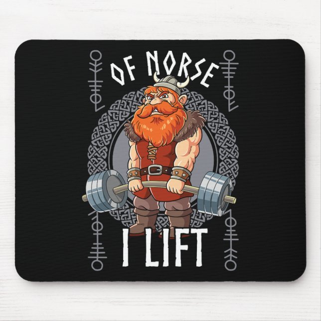 Gym Bodybuilding Training Of Norse I Lift Viking  Mousepad (Vorne)