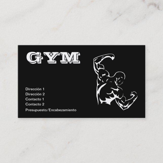 GYM Bodybuilding Visitenkarte (Vorderseite)
