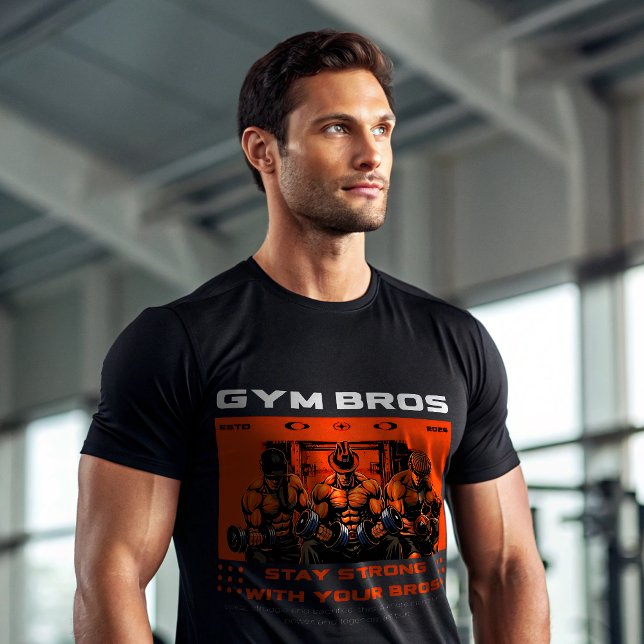 Gym Bros T-Shirt | Brotherhood Workout Motivation  (Créateur téléchargé)