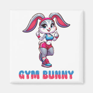 Gym Bunny Magnet