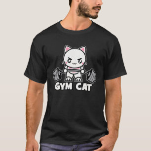 Gym Cat, Niedlich, Kawaii, Cartoon, Anime - Gym Mo T-Shirt