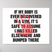 Gym Crime Scene Funny Poster