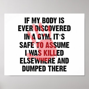 Gym Crime Scene Funny Poster