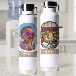 Gym Dad Mein Dad Foto Fitness Trinkflasche