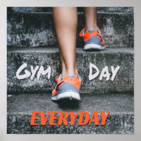 Gym Day Everyday Workout Motivation Stairs Orange