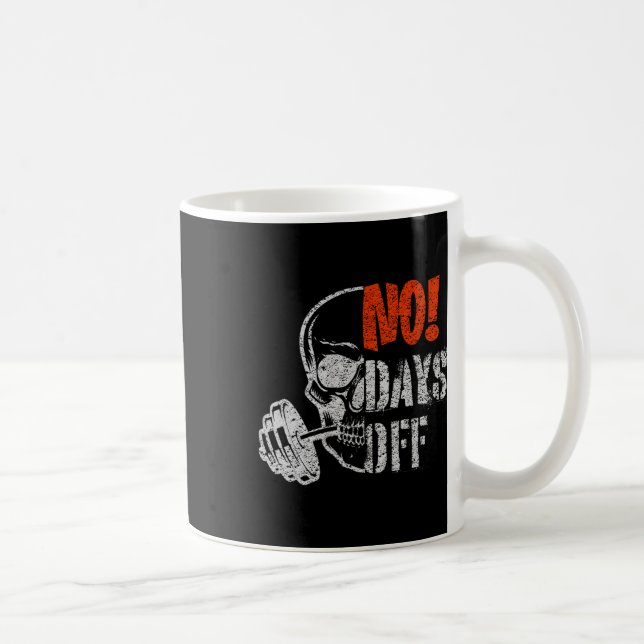 Gym Day Skull Weightlifting Gym Motivation And Fit Kaffeetasse (Rechts)
