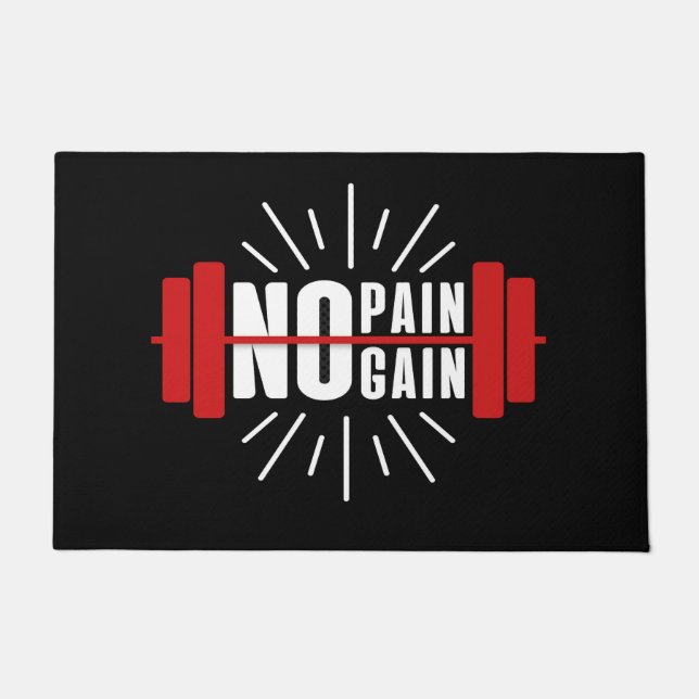 Gym Door Mat No Pain No Gain Fußmatte (Vorderseite)