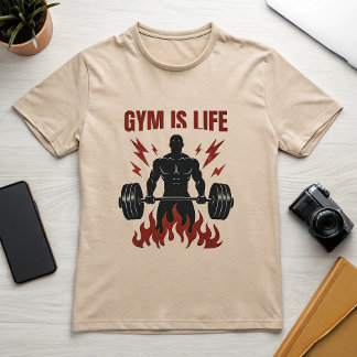 Gym est Life Saving Alpha Motivational T-Shirt |