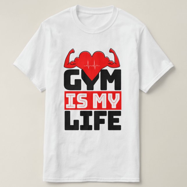 Gym Est Mon T-Shirt De Vie (Design devant)