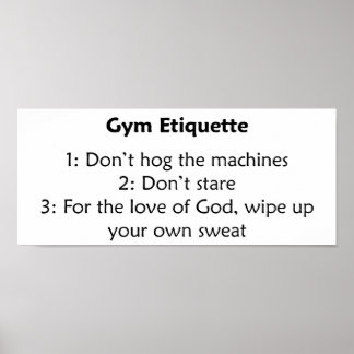 Gym Etiquette Poster