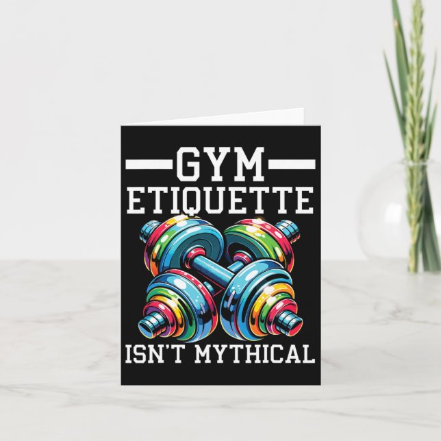 Gym Etiquette Workout Bodybuilding Fitness Bodybui Karte (Vorderseite)