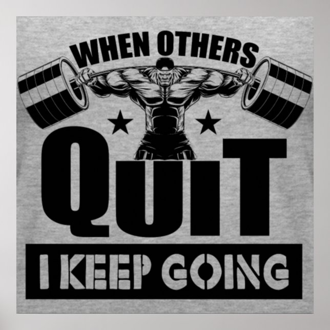 GYM Fitness Workout Motivation Quote Poster (Vorne)