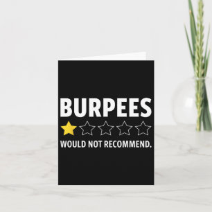 Gym Funny Fitness Burpees Bodybuilding Weightlifti Karte