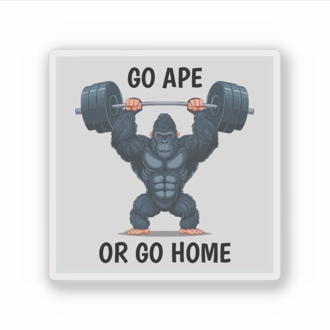 Gym Gorilla Aufkleber (Vorderseite)
