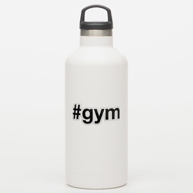 GYM Hashtag Aufkleber (Wassserflasche)