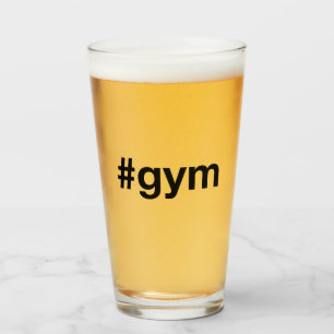 GYM Hashtag Glas
