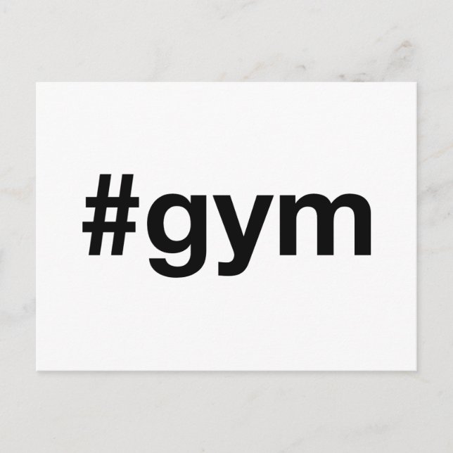 GYM Hashtag Postkarte (Vorderseite)