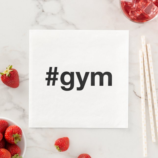 GYM Hashtag Serviette (Beispiel)