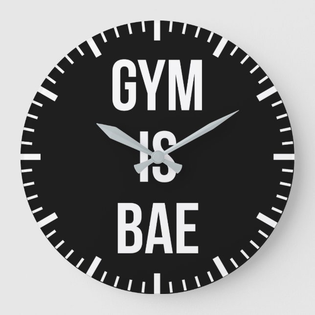 Gym is Bae - Funny Workout Inspiration Große Wanduhr (Vorderseite)