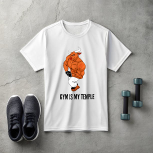 Gym Ist Mein Tempel Bull T-Shirt   Bodybuilding