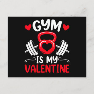 Gym ist mein Valentinsherz Fitness-Workout Valenti Begleitkarte