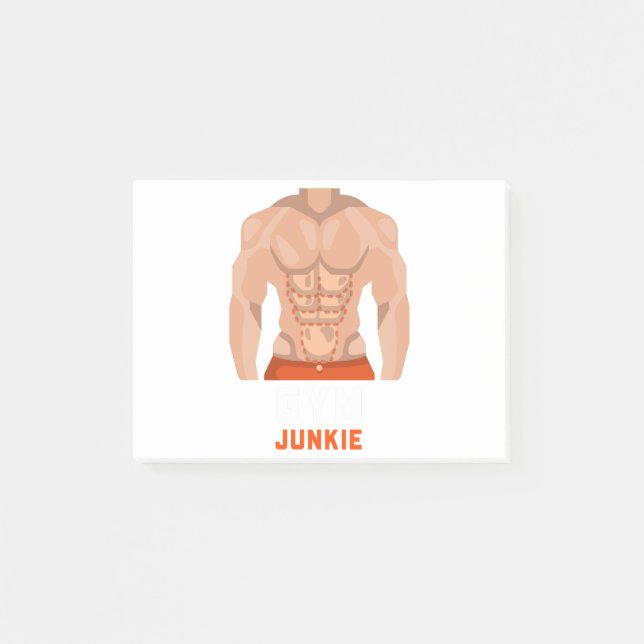 Gym Junkie Post-it Klebezettel (Vorderseite)