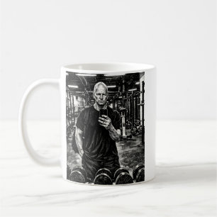 Gym-Kaffeetasse – Harte Arbeit - Graue Willenskraf Kaffeetasse